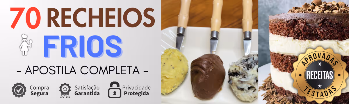 70 RECHEIOS FRIOS 🍰 Apostila Completa